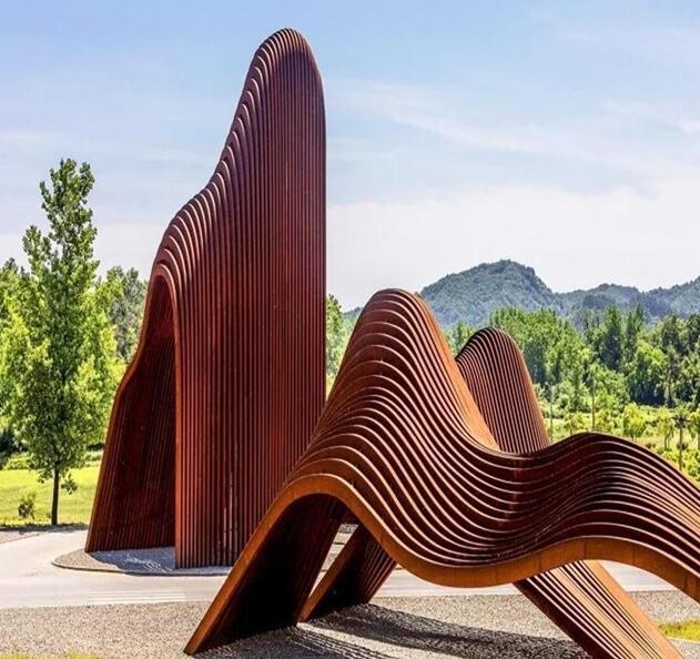 秦安锈钢板造型